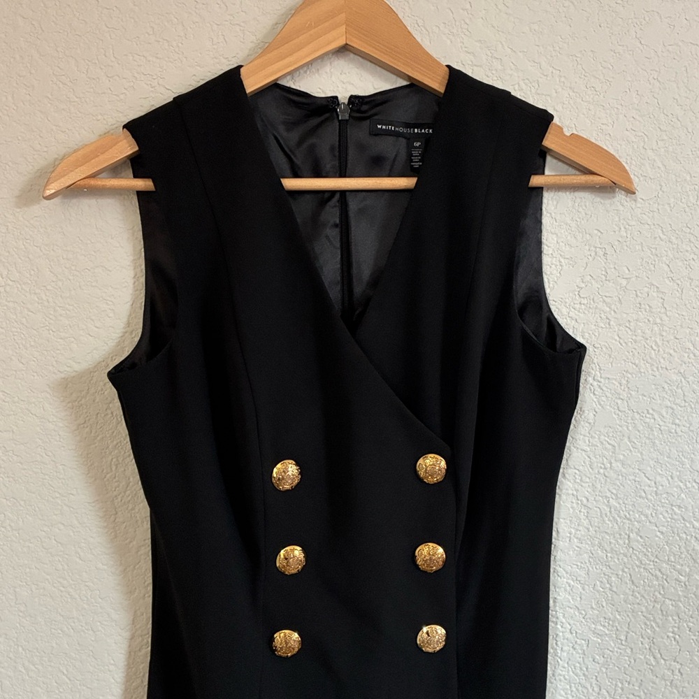 White House Black Market Black Midi Dress - Picture 2 of 8